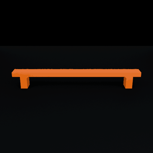 Cabinet pull 192 mm hole spacing - flat bar handle, M4 blind hole, no supports