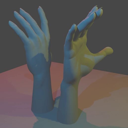🤲 hands, sectioned for easier printing・ STL File for 3D printing・Cults