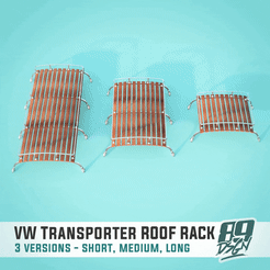 0.gif STL file Roof rack for Volkswagen T1 Samba and others in 1:24 scale・3D print design to download