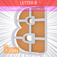Letter_B~7.25in.gif Letter B Cookie Cutter 7.25in / 18.4cm