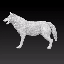Lobo-de-pie.gif STL-Datei Stehender Wolf・3D-druckbares Modell zum Herunterladen, bacteriomaker3d
