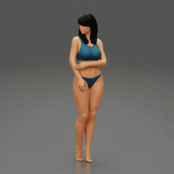 ezgif.com-gif-maker.gif Archivo 3D Chica en bikini de pie・Modelo de impresión 3D para descargar