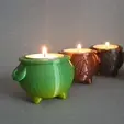 20230702_144726.gif Cauldron Tea Light Holder, Witchy Candle, Wicca