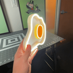 ezgif.com-gif-maker.gif Fichier 3D gratuit Enseigne néon imprimée en 3D sur les éclaboussures d'œufs・Objet à télécharger et à imprimer en 3D