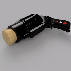 CorkGun.gif Archivo 3D Pistola de Corcho Harley Quinn para Cosplay / Archivo 3D de Cosplay・Modelo para descargar e imprimir en 3D
