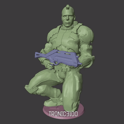JAMES.gif Fichier STL Mass Effect James Vega Statue・Modèle à télécharger et à imprimer en 3D, Tronic3100