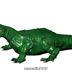 Lizy.gif Download STL file Liz The Armored Komodo Dragon • 3D printable model, ammonite5665