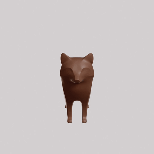Minimalist Arctic Fox Sculpture