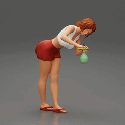 ezgif.com-gif-maker.gif 3D file sexy girl cleaning in sponge and cleaning bottle・Design to download and 3D print
