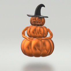 zucca.gif STL file Halloween Empty Pumpkin for battery-powered candles・3D printer design to download