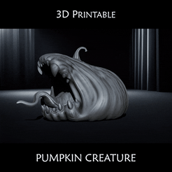 PUMPKIN-CREATURE-GIF.gif Fichier STL CRÉATURE DE CITROUILLE HURLANTE IMPRIMABLE EN 3D・Modèle à télécharger et à imprimer en 3D