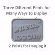 lucis-gif.gif Lucus' Room Sign - Includes desk stand, wall hanging points and door mounting points - Can be filled with Crafting Resin