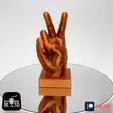 ezgif.com-video-to-gif.gif Peace Sign Sculpture WITH BASE
