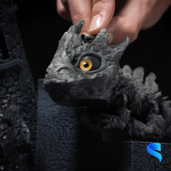 Stone-Baby-Dragon.gif Файл STL Каменный малыш-дракон・Идея 3D-печати для скачивания
