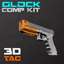 Render_Gif.gif Fichier STL 3DTAC / Comp Kit pour Glock 17/18/19/23 🔫・Objet imprimable en 3D à télécharger