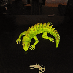 ezgif.com-gif-maker-13.gif STL file Articulated Lizard・3D printing template to download, RubensVisions