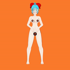 ezgif.com-video-to-gif-1.gif STL file Bulma sexy shorts outfit・Model to download and 3D print