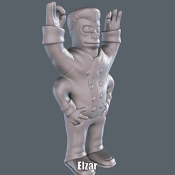 Elzar.gif Download free STL file Elzar (Easy print no support) • 3D print design, Alsamen