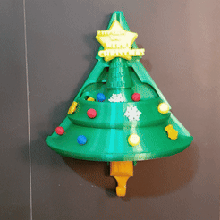 ezgif.com-gif-maker-3.gif STL file Christmas tree key hanger or Christmas boots・3D print design to download