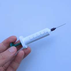 Jeringa.gif STL file Personalized graduated syringe : Name of your choice・3D print model to download