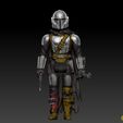 mando2.gif OBJ file Star Wars THE MANDALORIAN action figure Kenner style. season 2・3D printable design to download