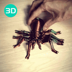 VID_20230507_190240_1.gif STL file Articulated Spider 3D Print Model・3D print design to download