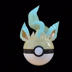 ezgif.com-optimize.gif Fichier STL Pokeball Leafeon de Pokémon・Design imprimable en 3D à télécharger