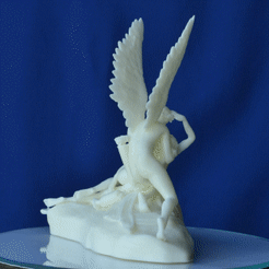 PsycheRevivedByCupid-24.gif Descargar archivo STL gratis Psique Revivido por el Beso de Cupido en el Louvre, París (remezcla) • Plan imprimible en 3D, 3DLadnik