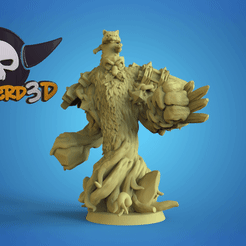 untitled.55.gif Archivo 3D Treeman and angry raccoon Fantasy footbal・Diseño para descargar y imprimir en 3D, calaverd