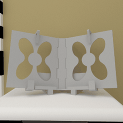 20201231_093029.gif OBJ file Open bed and table book holder・3D printing model to download
