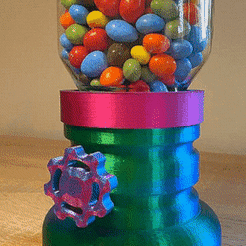 GIF.gif 3MF file Peanut Candy Dispenser Nutella Glass・3D print design to download
