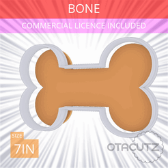 Bone~7in.gif STL file Bone Cookie Cutter 7in / 17.8cm・Model to download and 3D print