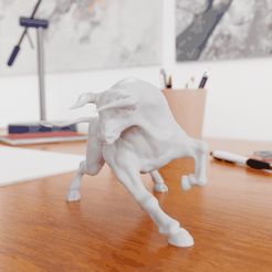 thumb.gif STL file Angry bull sculpture・3D print object to download, nowprint3d