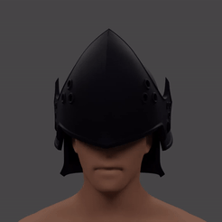 2nd_class_helmet.gif STL file FF7 Crisis Core Reunion - Shinra Soldier Helmet・3D print design to download