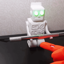 Mr.Robot.gif Archivo STL gratis Robot guardacuchillos・Objeto de impresión 3D para descargar