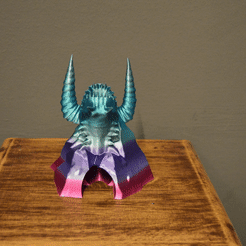 gif.gif STL file Dragon head Dice tower・Model to download and 3D print
