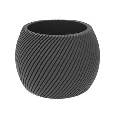 Special_spherical_pot.1346-1.gif Fichier STL Vase à ailettes - Pot - Porte-crayon ou jardinière・Design pour imprimante 3D à télécharger