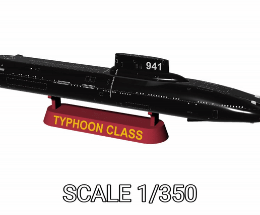 Typhoon Class Akula 941 Submarine 1/350 High Quality Акула 3D model