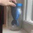 blue-green-tail-360-in-jar.gif Self-Watering Mermaid Tail Wide Mouth Mason Jar Planter