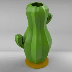20200422_163823.gif Free STL file Cactus vase・3D printable model to download