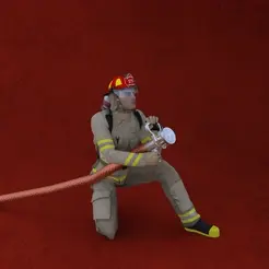 firesit.gif Бесплатный 3MF файл Пожарный в положении сидя・Дизайн 3D-принтера для скачивания