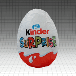 IMG_3948.gif Free STL file Kinder Surprise Egg scanned with Qlone・3D printer design to download