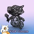 104.gif #104 Cubone Pokemon Wiremon Figure