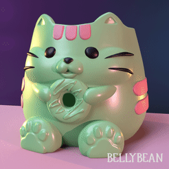 Catbowl_Bear.gif STL file CUTE CAT YARN BOWL HOLDER FOR KNITTING CROCHET | ACCESSORIES | SUPPLIES | GIFT・3D printer model to download