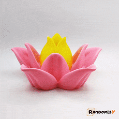 Multifunctional-Lotus-Flower.gif 3D file (Multifunctional) Lotus Flower・Design to download and 3D print