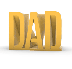 GIF.gif Archivo STL DAD - I Love You FLIP TEXT ILLUSION・Modelo imprimible en 3D para descargar