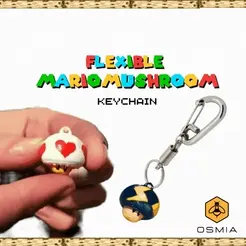 Instagram-Posts-3.gif Osmia Flexible Multicolor Mario Mushroom Keychain