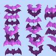 Murcielagos-para-Pared2.gif 14 Bats for Wall - Halloween Decoration