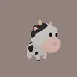 9.gif Cartoon Cow for 3D Printing