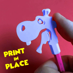 thumbnail_hippo.gif Free STL file HIPPO PENCIL UTENSIL・3D printable design to download